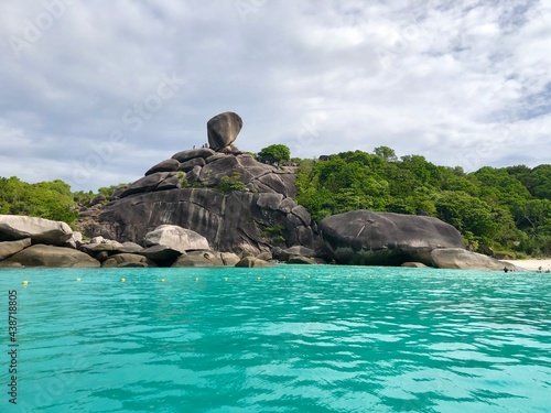 Sailing rock clift, natural unseen landmark of Similan island, Andaman sea.