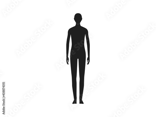 Front view of a neutral gender human body silhouette.