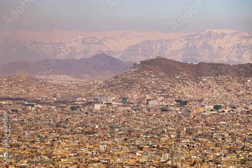 Kabul city view and mountains