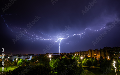 Thunderbolt over the city