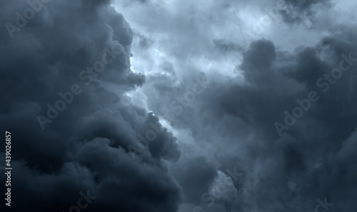Dark dramatic clouds in the sky (thunderclouds)