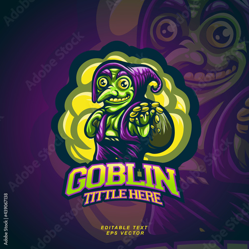 mascot goblin vector logo illustration