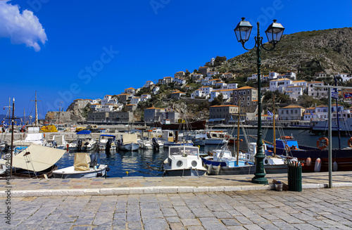 A view of the port of Hydra