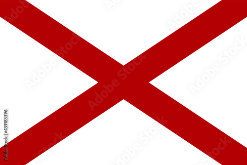Alabama flag vector illustration. United States of America country symbol. USA state flag.