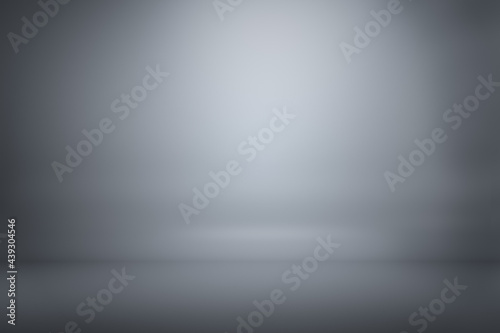 Stylish grey shades backdrop with copyspace for presentation or your company logo. 3D rendering, mock up