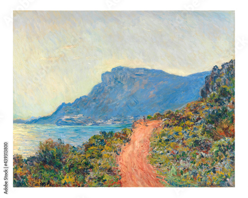 La Corniche near Monaco (1884) by Claude Monet.