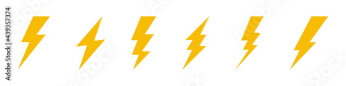 Different flash icon symbol set.