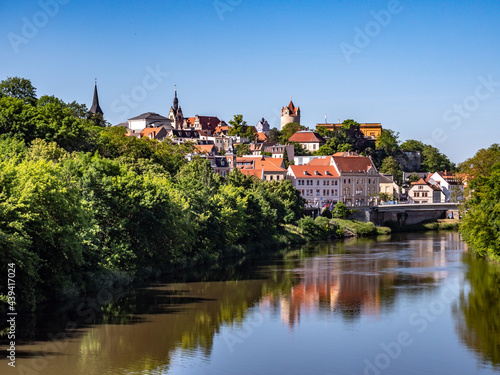 Panoramablick über die Stadt Bernburg in Sachsen-Anhalt