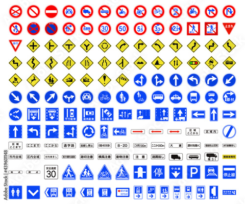 日本の道路標識セット