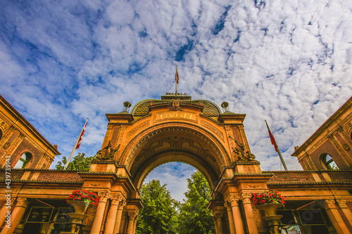 Entrance to Tivoli Gardens in Copenhagen, Denmark