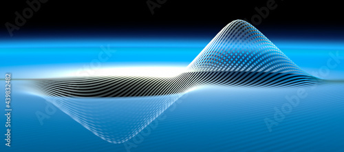 Sinus wave in a digital grid - atomic mode
