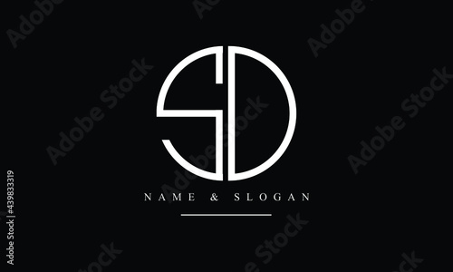 SD, DS, S, D abstract letters logo monogram