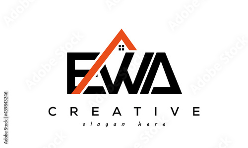 EWA letters real estate construction logo vector