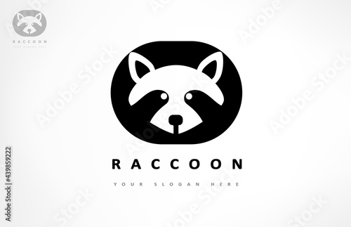 Raccoon logo vector. Animal design.