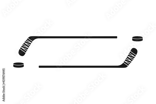 Ice hockey name tag label or sticker in vector icon