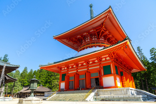 【和歌山県】高野山真言宗総本山 金剛峯寺の壇上伽藍の大塔