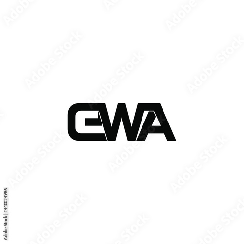 ewa letter original monogram logo design