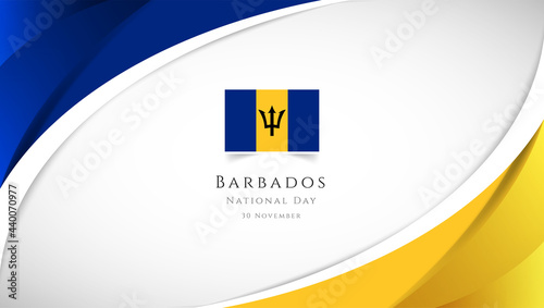 Abstract national day of Barbados country banner with elegant 3D background