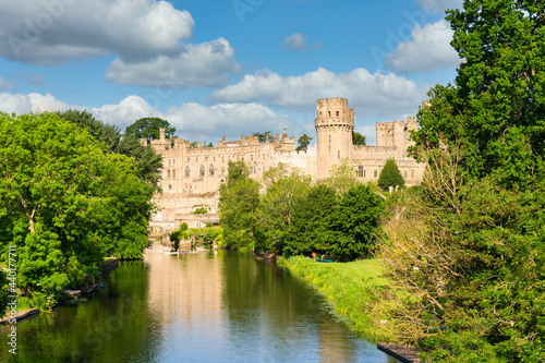 Warwick castle on sunny summer day. England