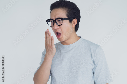 photo of Asian man with bad breath 