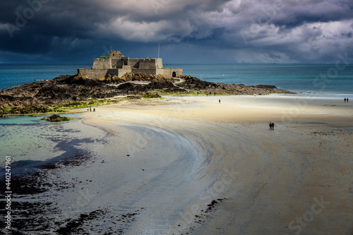 Castle on the beach (Fort National in Saint-Malo, France)