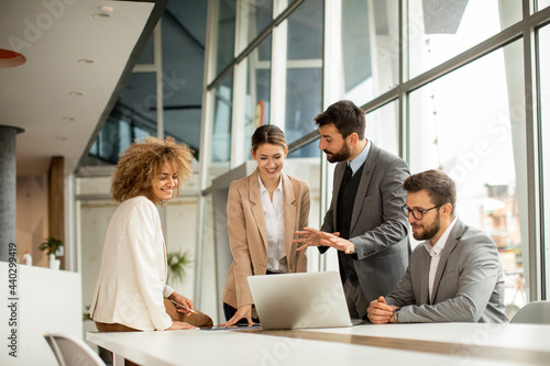 Multiethnic business people working together in the office