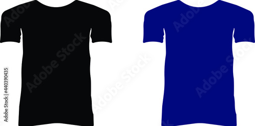 simple blue and black t shirt vector for your Design, Change Colors Mock-up T shirt Template.