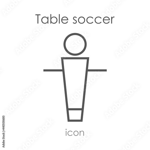 kicker vector icon. icon for playing table football. Table soccer