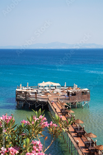 wooden bridge on the beach at Turkey