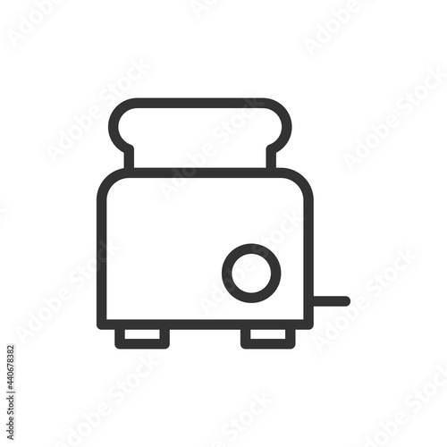 Outline design of toster icon.
