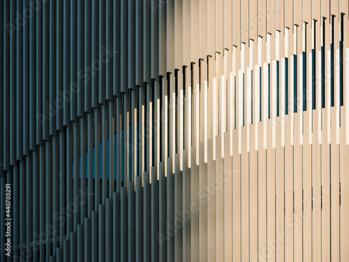 Metal pattern Architecture detail Modern building facade shade lighting