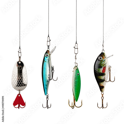 Fishing lure on white