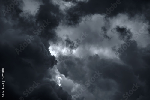 Dark clouds in the sky (thunderclouds)