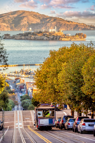 San Francisco, skyline with Alcatraz Island