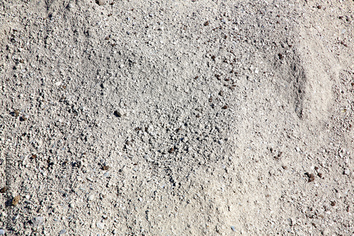the texture of fine gray sand illuminated by the sun