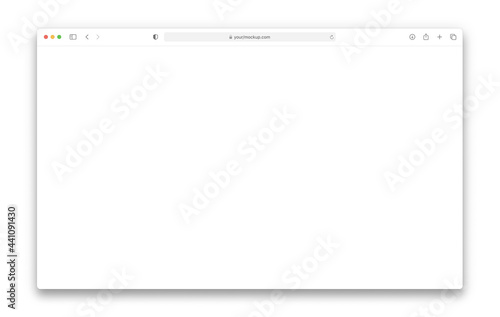 Browser template, clean design, make your own web page in minutes, create your website design. Minimal browser mock-up. 
