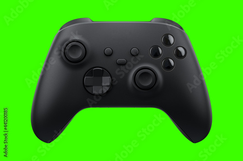 Game controller with green background for clipping