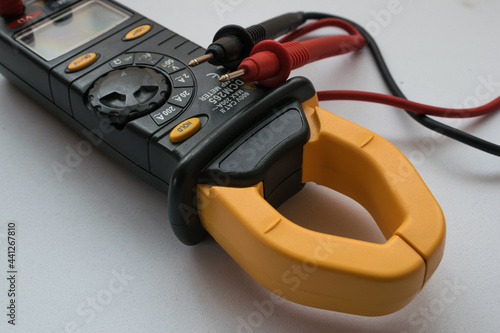 Clamp meter. It is a special type of ammeter