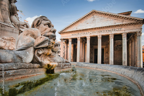 Pantheon in Rome. Travel and vacation in Italy. landmarks of rome