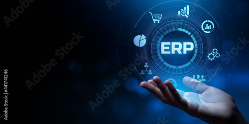 ERP enterprise resource planning business internet technology concept.