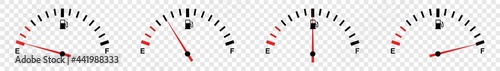 full fuel gauge icon set, vector illustration