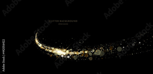 glitter background, luxury gold stardust light