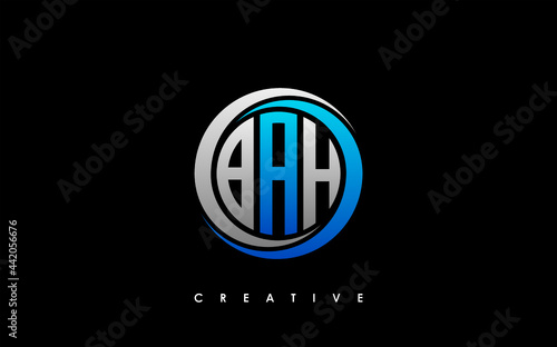 BAH Letter Initial Logo Design Template Vector Illustration