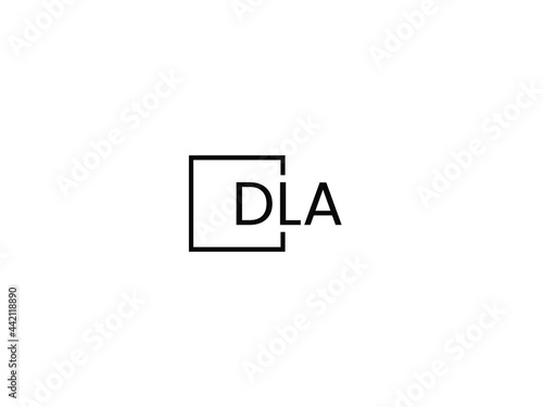 DLA letter initial logo design vector illustration