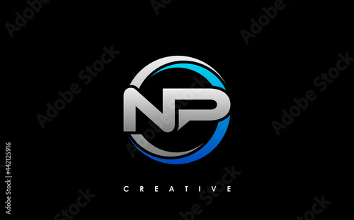 NP Letter Initial Logo Design Template Vector Illustration