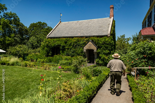 Exteriori of John Adams house in Quincy, MA.