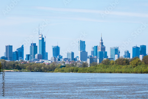 Warszawa - panorama miasta Warsaw skyline