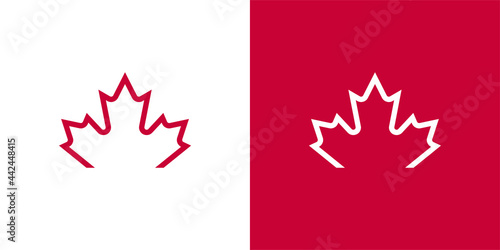 Maple Leaf Logo. Canada leaves Vector Icon. Symbol Illustration.