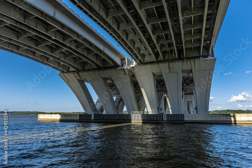 Under Woodrow Wilson Memorial Bridge Over Potomac River - Jones Point Park, Alexandria, VA