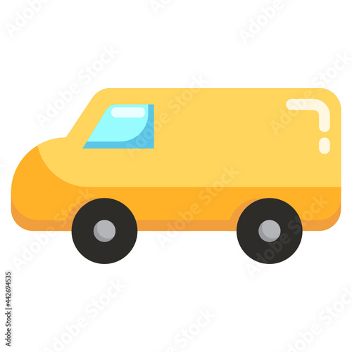Order And Shipping_van flat icon,linear,outline,graphic,illustration